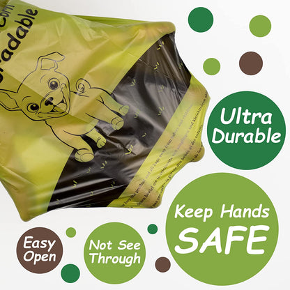 Premium Extra Thick Dog Waste Bags - 540 Count, 100% Leak Proof, Deep Green