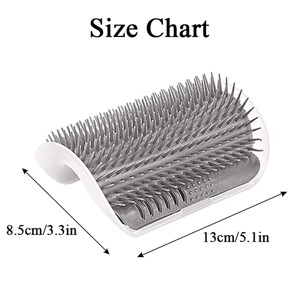 Professional Cat Grooming Brush with Corner Scraper for Hair Removal and Scratching, Removable Design for Kittens and Cats