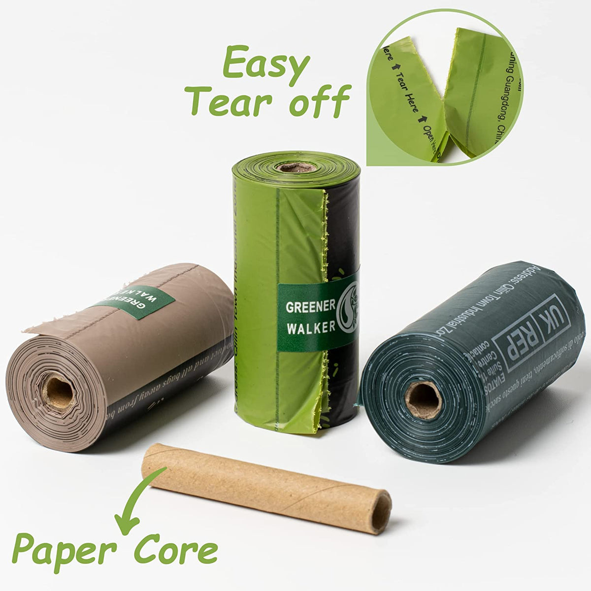 Premium Extra Thick Dog Waste Bags - 540 Count, 100% Leak Proof, Deep Green