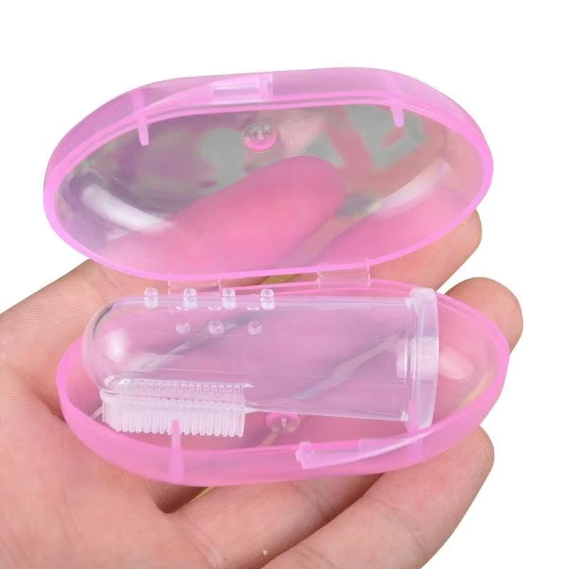Premium Silicone Pet Finger Toothbrush for Dogs and Cats - Effective Bad Breath and Tartar Control Cleaning Tool
