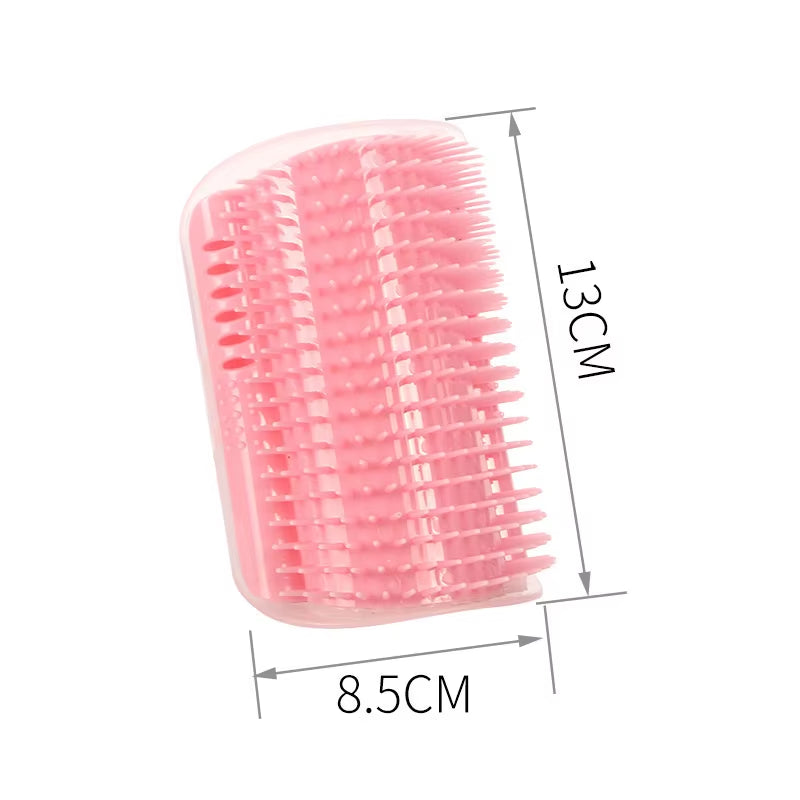 Professional Cat Grooming Brush with Corner Scraper for Hair Removal and Scratching, Removable Design for Kittens and Cats