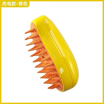 3-in-1 Electric Pet Grooming Tool: Steamy Brush with Sprayer for Massage and Shedding Control for Cats and Dogs