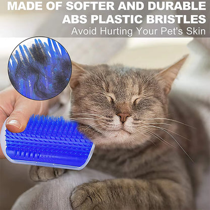 Professional Cat Grooming Brush with Corner Scraper for Hair Removal and Scratching, Removable Design for Kittens and Cats