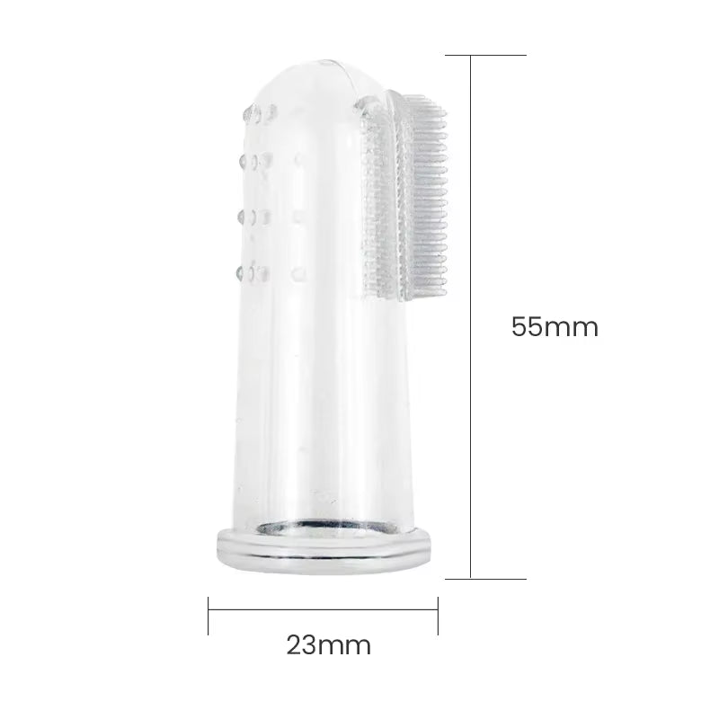 Premium Silicone Pet Finger Toothbrush for Dogs and Cats - Effective Bad Breath and Tartar Control Cleaning Tool