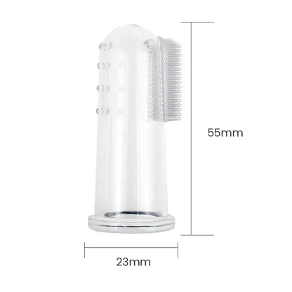 Premium Silicone Pet Finger Toothbrush for Dogs and Cats - Effective Bad Breath and Tartar Control Cleaning Tool