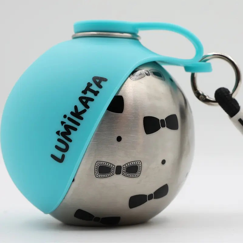 Lumikata 2-in-1 Portable Dog Water Bottle - 10oz Stainless Steel with Silicone Foldable Bowl, Leak-Proof Design for Small Dogs, Ideal for Walking and Feeding