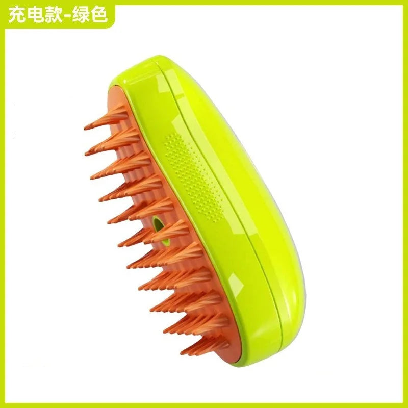 3-in-1 Electric Pet Grooming Tool: Steamy Brush with Sprayer for Massage and Shedding Control for Cats and Dogs